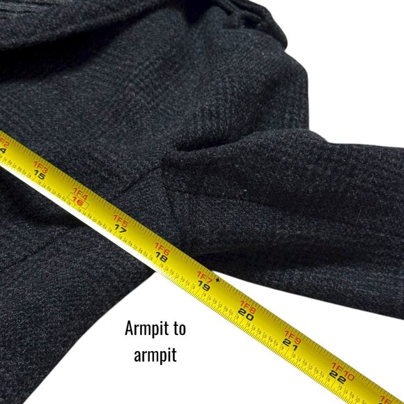 J Crew Sasha Peacoat Gray Plaid Wool Blend Capsule Cozy Academia Career Chic 0 - Picture 10 of 11